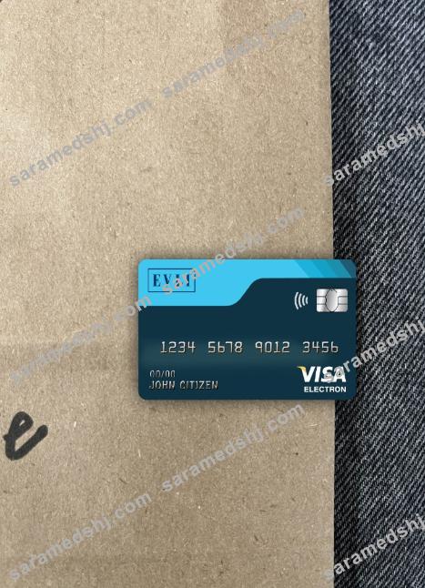 Finland Evli bank visa electron card photolook front